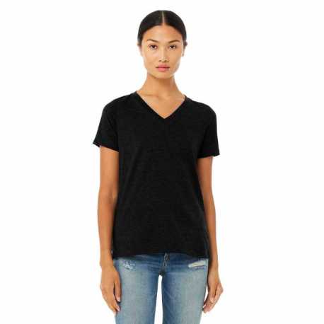 Bella + Canvas 6405CVC Ladies Relaxed Heather CVC Jersey V-Neck T-Shirt