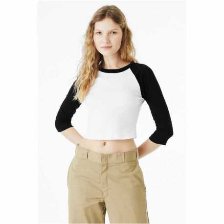 Bella + Canvas 1200 Ladies Micro Ribbed Three-Quarter Raglan Baby T-Shirt