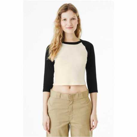 Bella + Canvas 1200 Ladies Micro Ribbed Three-Quarter Raglan Baby T-Shirt