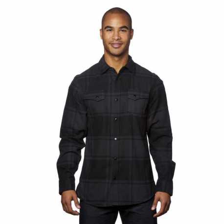 Burnside B8219 Men's Snap-Front Flannel Shirt