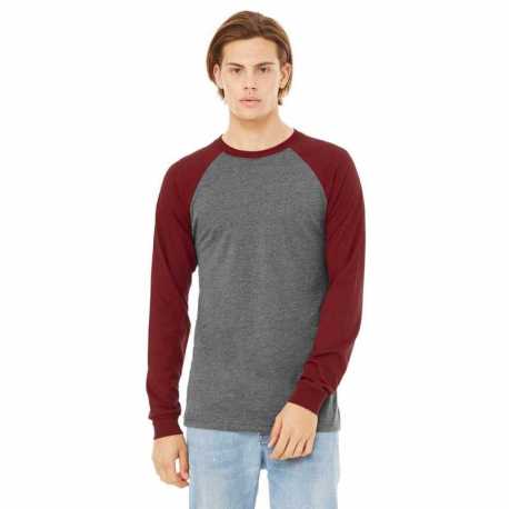 Bella + Canvas 3000C Men's Jersey Long-Sleeve Baseball T-Shirt