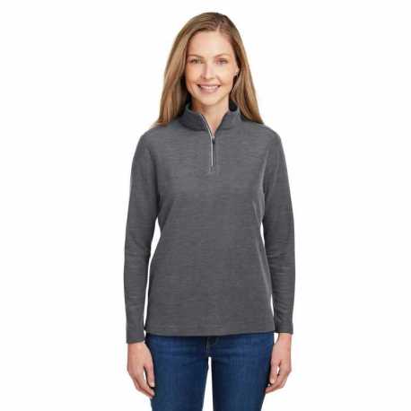 Core365 CE405W Ladies Fusion ChromaSoft Pique Quarter-Zip
