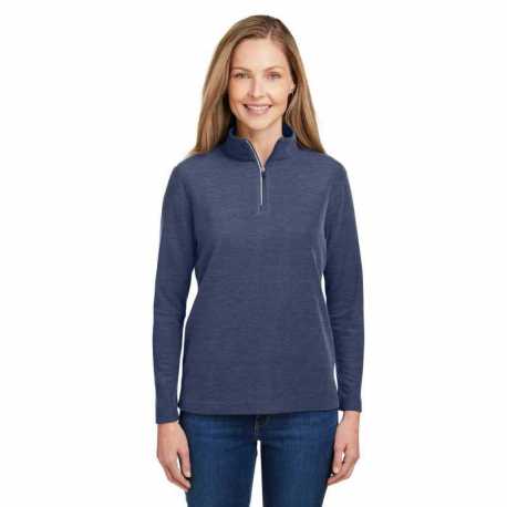 Core365 CE405W Ladies Fusion ChromaSoft Pique Quarter-Zip