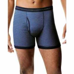 Hanes 7347Z5 Men's TAGLESS Striped Ringer Boxer Brief with Comfort Flex Waistband 5-Pack