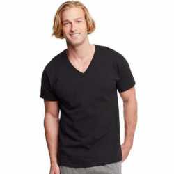 Hanes 7883B3 Classics Men's Traditional Fit ComfortSoft TAGLESS Dyed Black V-Neck Undershirt 3-Pack