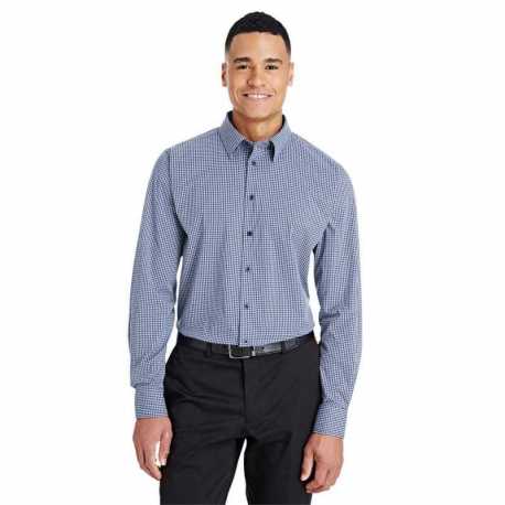 Devon & Jones DG535 CrownLux Performance Men's Tonal Mini Check Woven Shirt