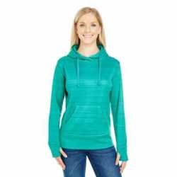 J America JA8662 Ladies Odyssey Striped Poly Fleece Lapover Hood