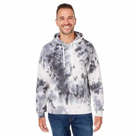 J America 8861JA Adult Tie-Dye Pullover Hooded Sweatshirt