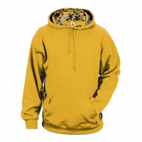 Badger 1464 Digital Camo Colorblock Performance Fleece Hooded Sweatshirt