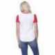 StarTee ST1432 Ladies CVC Varsity V-Neck T-Shirt