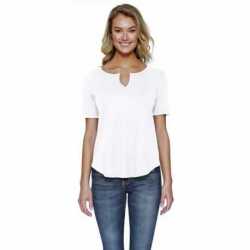 StarTee ST1422 Ladies CVC Slit V-Neck T-Shirt