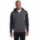 Sport-Tek ST249 Tech Fleece Colorblock 1/4-Zip Hooded Sweatshirt