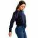 US Blanks US538 Ladies Velour Long Sleeve Crop T-Shirt