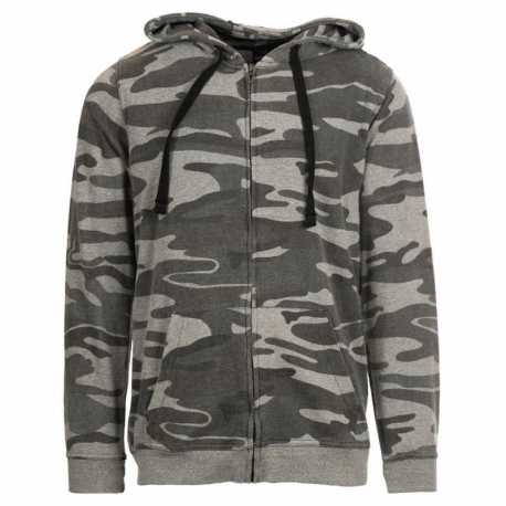 Burnside B8615 Men's French Terry Full-Zip Hooded Sweatshirt