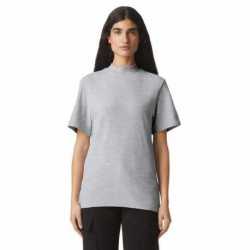 American Apparel 1PQ Unisex Mockneck Pique T-Shirt