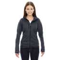 North End Sport Red 78681 Ladies' Pulse Textured Bonded Fleece Jacket with Print