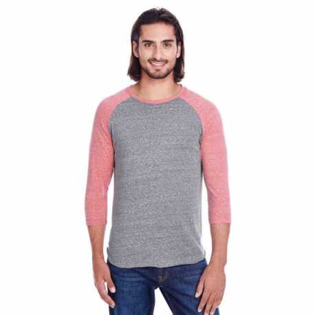Threadfast Apparel 302G Unisex Triblend Three-Quarter Sleeve Raglan
