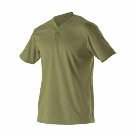 Alleson Athletic 522MMY Youth Baseball Two Button Henley Jersey