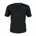 Alleson Athletic 52MTHJY Youth Two Button Mesh Baseball Jersey With Piping