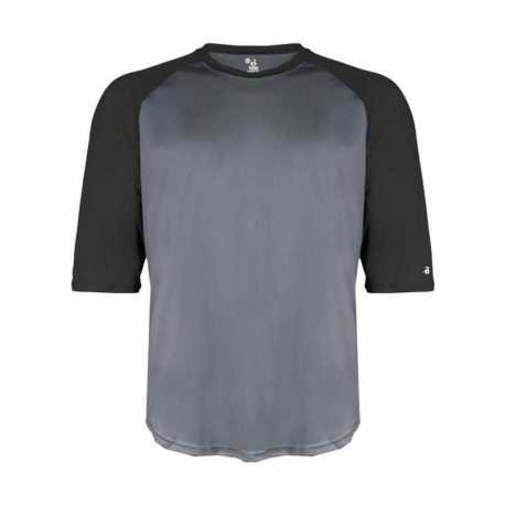 Badger 2133 Youth B-Core 3/4 Sleeve Baseball T-Shirt