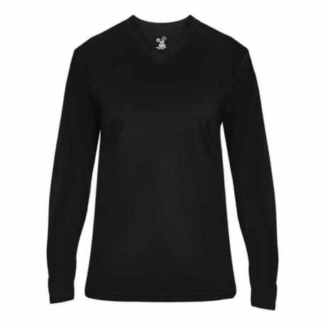 Badger 4064 Ultimate SoftLock Women's V-Neck Long Sleeve T-Shirt