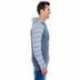 Burnside B8127 Adult Raglan Sleeve Striped Jersey Hooded T-Shirt