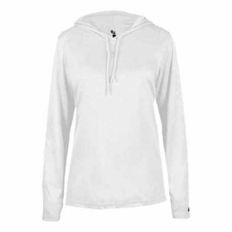Badger 4165 Women's B-Core Long Sleeve Hooded T-Shirt