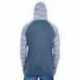 Burnside B8127 Adult Raglan Sleeve Striped Jersey Hooded T-Shirt