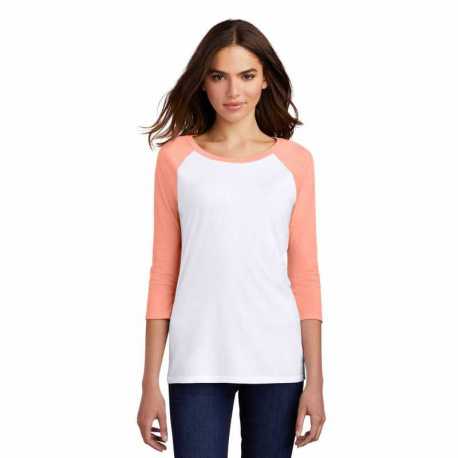 District DM136L Women's Perfect Tri 3/4-Sleeve Raglan