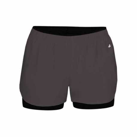 Badger 6150 Women's Double Up Shorts