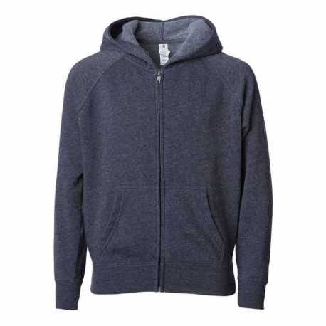 Independent Trading Co. PRM10TSBZ Toddler Lightweight Special Blend Raglan Zip Hood