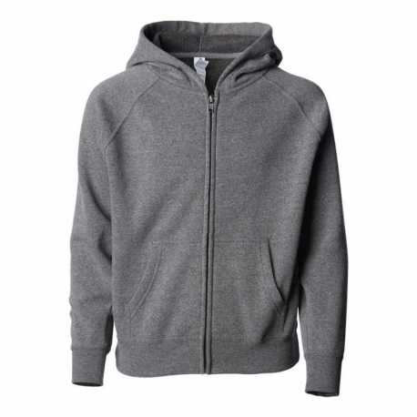 Independent Trading Co. PRM10TSBZ Toddler Lightweight Special Blend Raglan Zip Hood