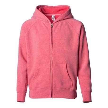 Independent Trading Co. PRM10TSBZ Toddler Lightweight Special Blend Raglan Zip Hood