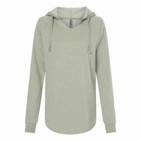 Independent Trading Co. PRM2500 Women's Lightweight California Wave Wash Hooded Sweatshirt