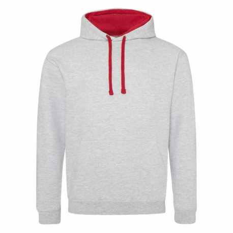 Just Hoods By AWDis JHA003 Adult Midweight Varsity Contrast Hooded Sweatshirt