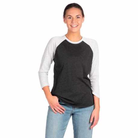 Next Level Apparel 6051 Unisex Triblend Three-Quarter Sleeve Raglan