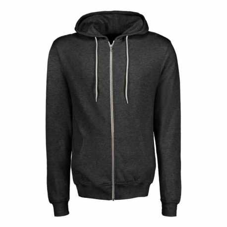 MV Sport 2349 Retro Heather Full-Zip Hooded Sweatshirt