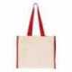 Q-Tees Q1100 14L Tote with Contrast-Color Handles