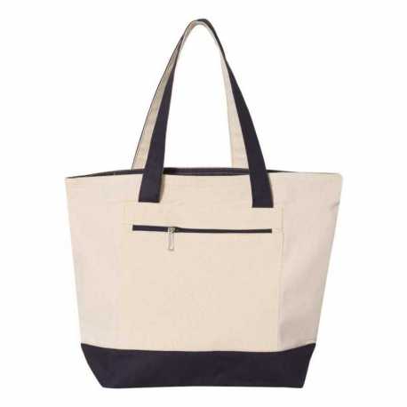 Q-Tees Q1300 19L Zippered Tote