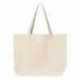 Q-Tees Q1500 34.6L Large Canvas Deluxe Tote