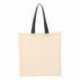 Q-Tees QTB6000 Economical Tote with Contrast-Color Handles
