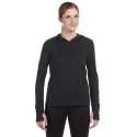 All Sport W3101 Ladies' Performance Triblend Long-Sleeve Hooded Pullover with Runner's Thumb