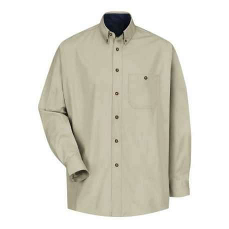 Red Kap SC74 Long Sleeve Cotton Contrast Dress Shirt