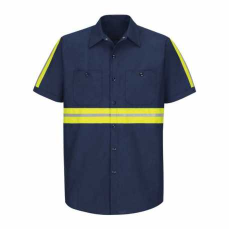 Red Kap SP24E Enhanced Visibility Industrial Work Shirt