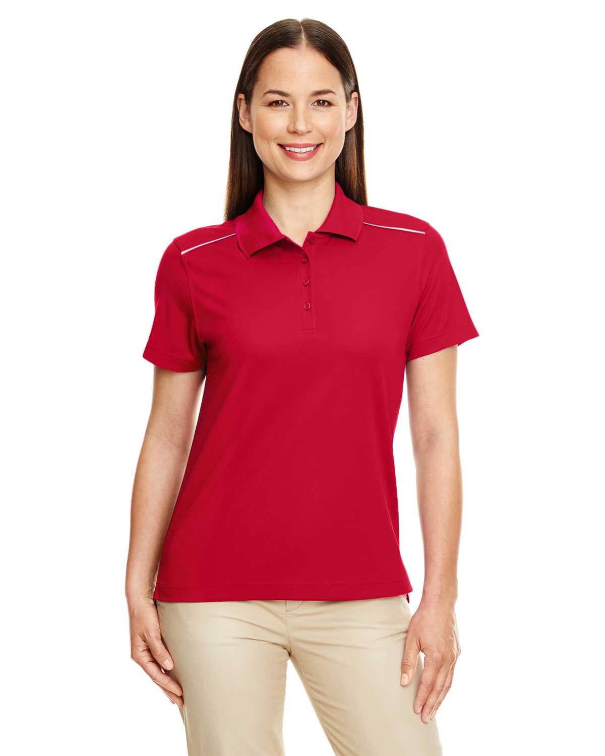 Core365 78181R Ladies' Radiant Performance Pique Polo with Reflective ...