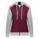 Augusta Sportswear 6901 Women's Eco Revive Three-Season Triblend Fleece Full-Zip Hooded Sweatshirt