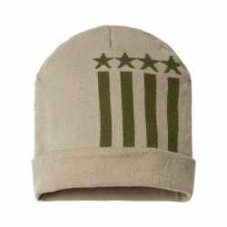 CAP AMERICA RK12 USA-Made Patriotic Cuffed Beanie