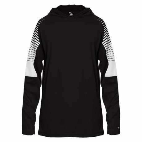 Badger 2211 Youth Lineup Hooded Long Sleeve T-Shirt