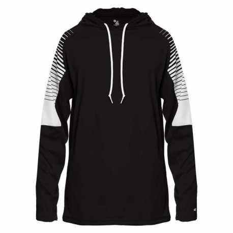 Badger 4211 Lineup Hooded Long Sleeve T-Shirt