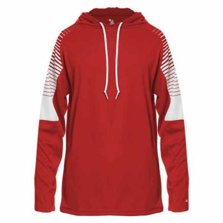 Badger 4211 Lineup Hooded Long Sleeve T-Shirt